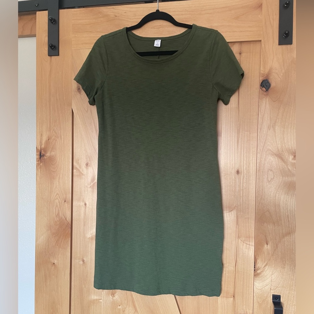 Old Navy Olive Green T Shirt Dress